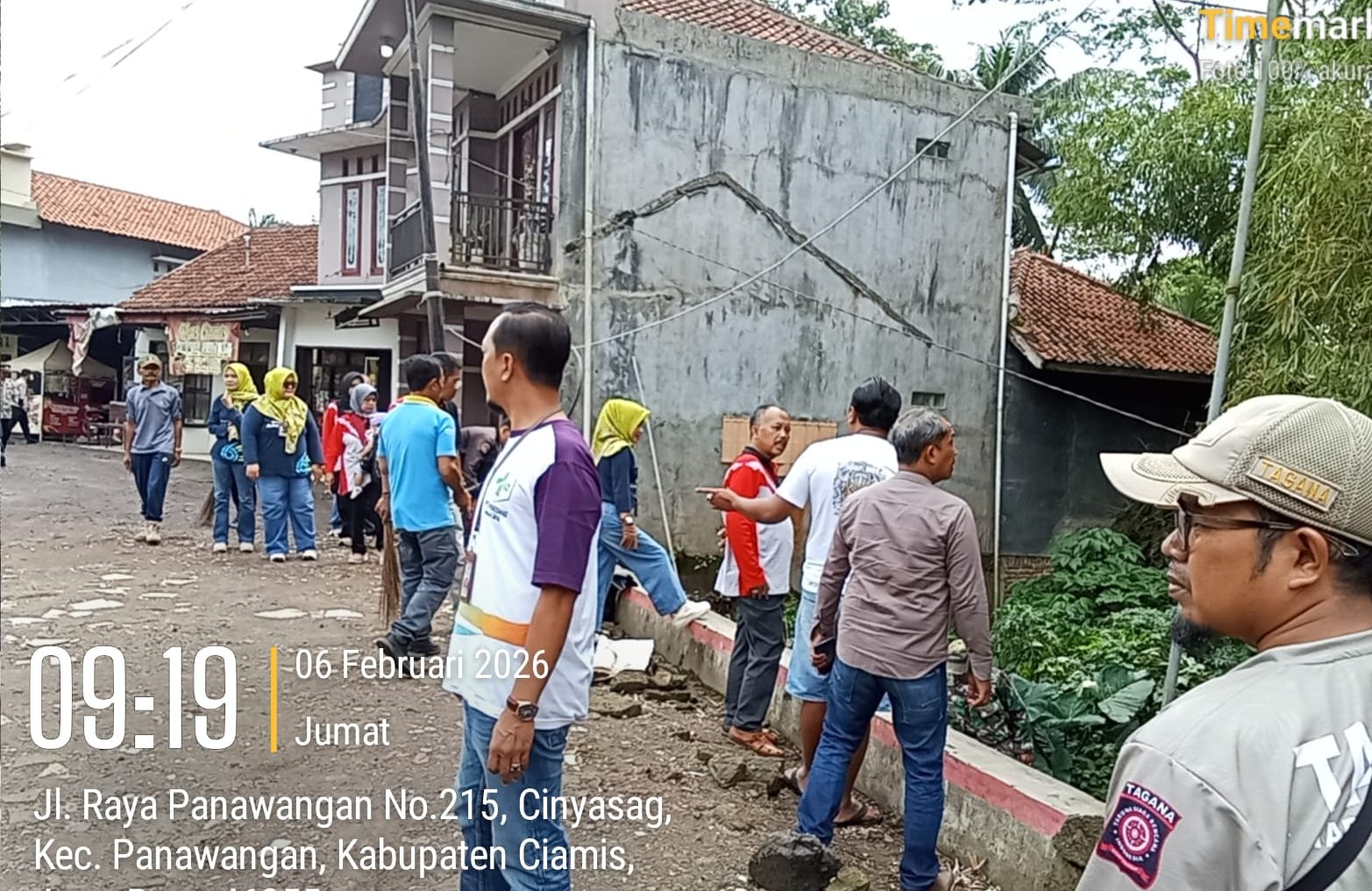 Tagana Ciamis Gelar Jumat Bersih Dukung Instruksi Bupati