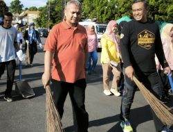 Jumat Bersih di Masjid Agung Ciamis, Dinsos dan TAGANA Jaga Lingkungan Tetap Asri